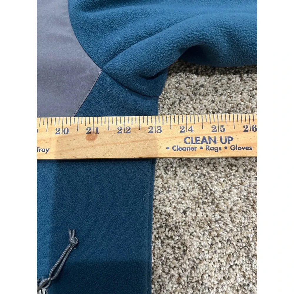 The North Face Mens Full Zip Sherpa Lined Fleece Jacket Blue Teal Large L